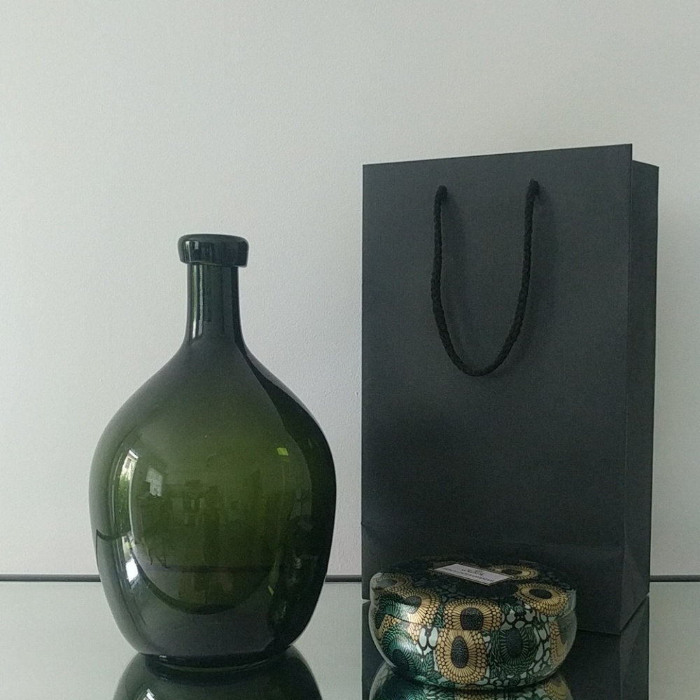 Deep green vase